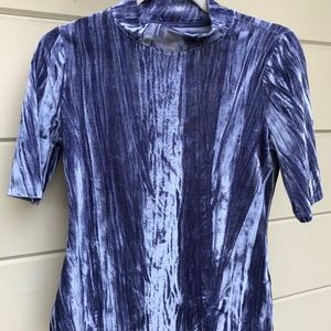 Pilcro Blue Velvet Short Sleeve, Size Small